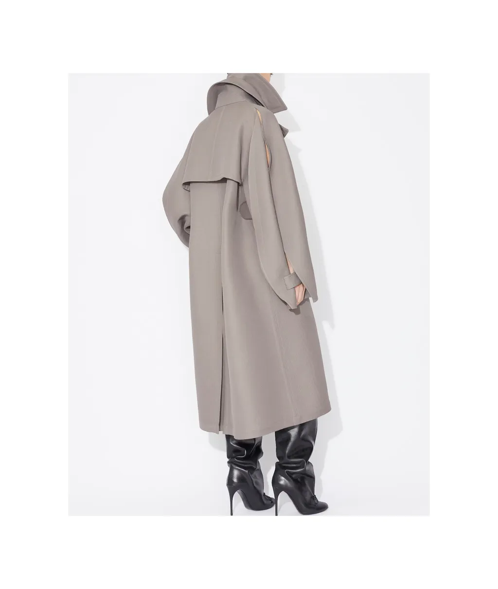 Tie-Waisted Mid-Length Coat