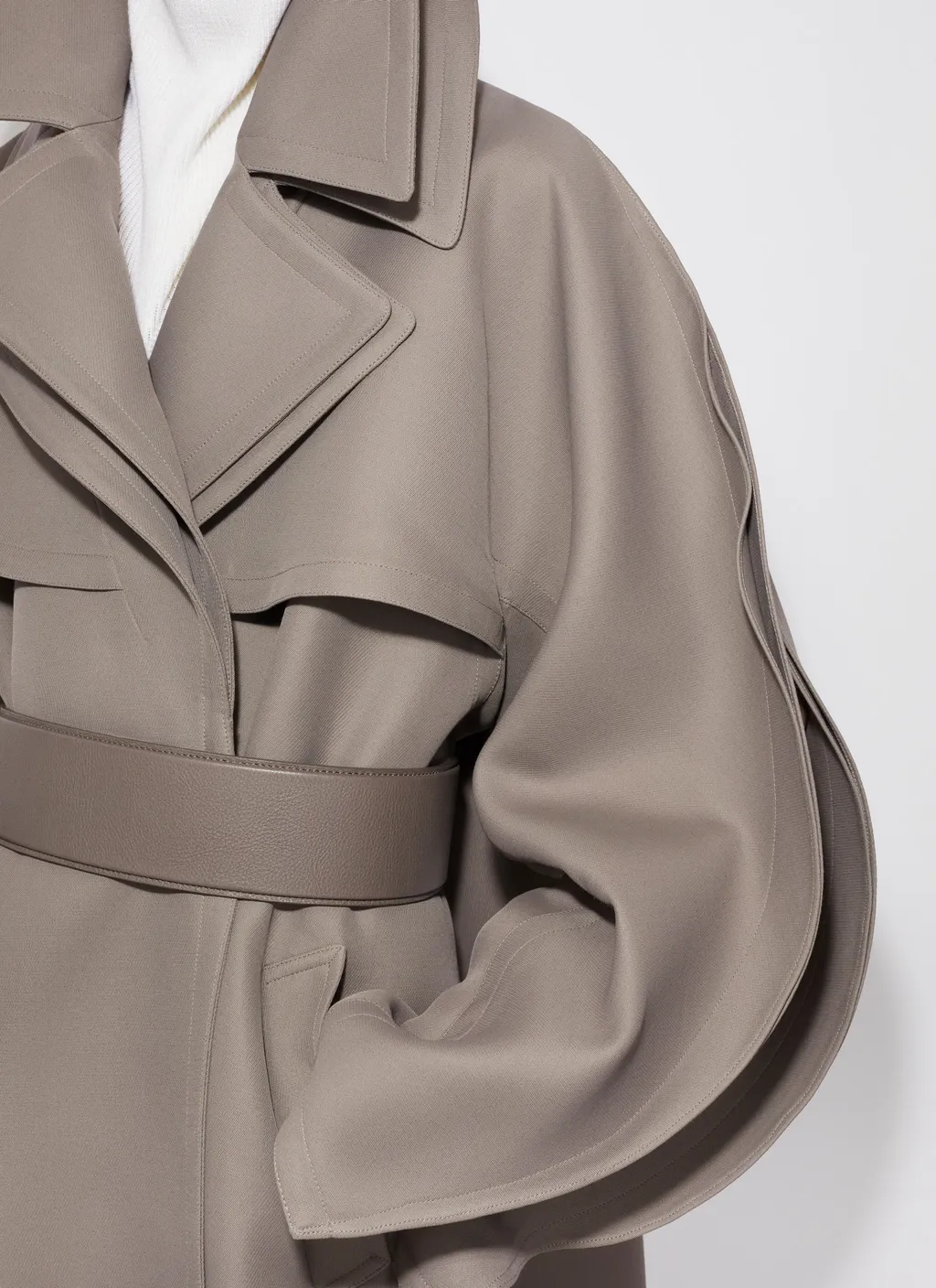 Tie-Waisted Mid-Length Coat