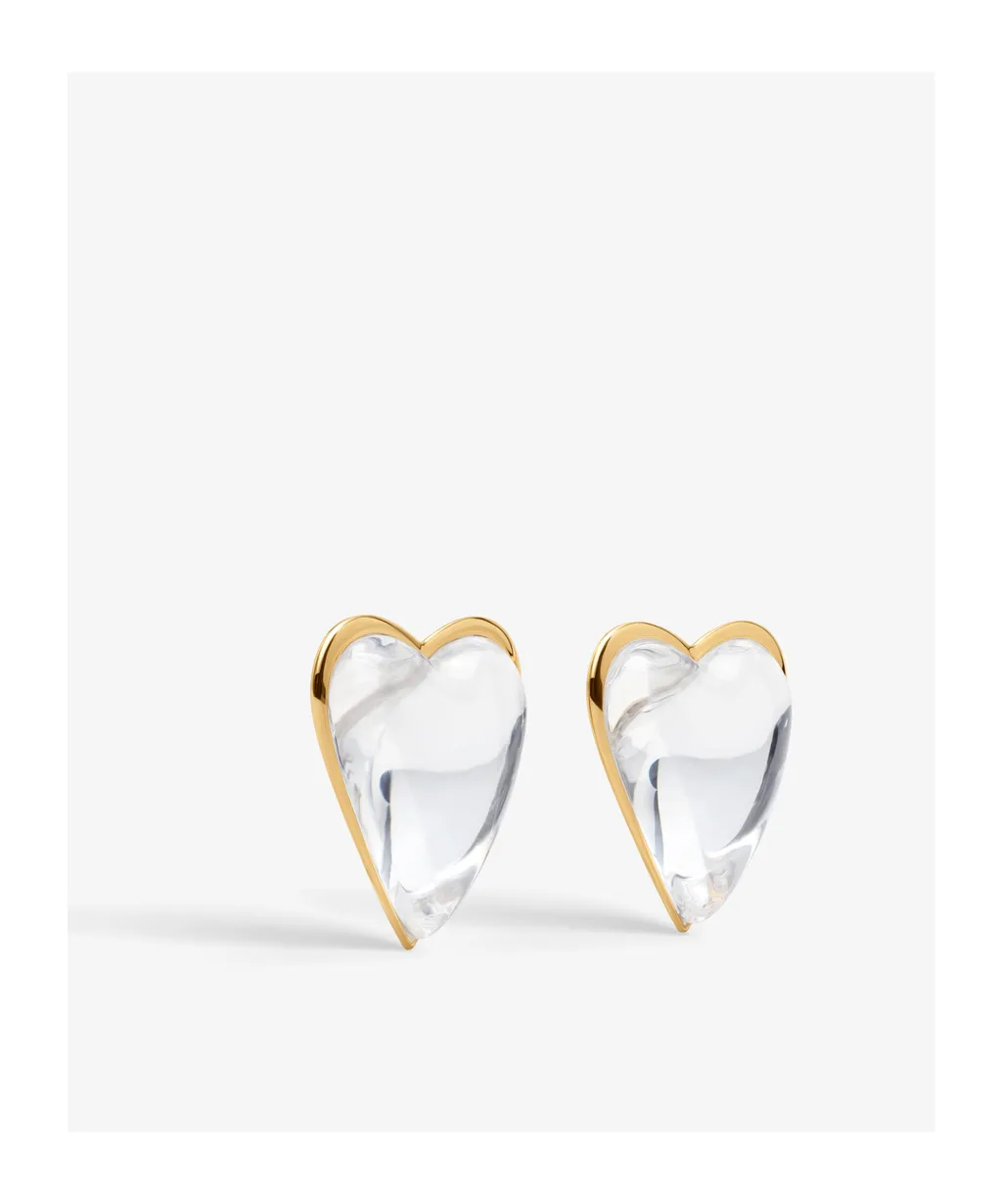 Heart-Shaped Bombe Earrings