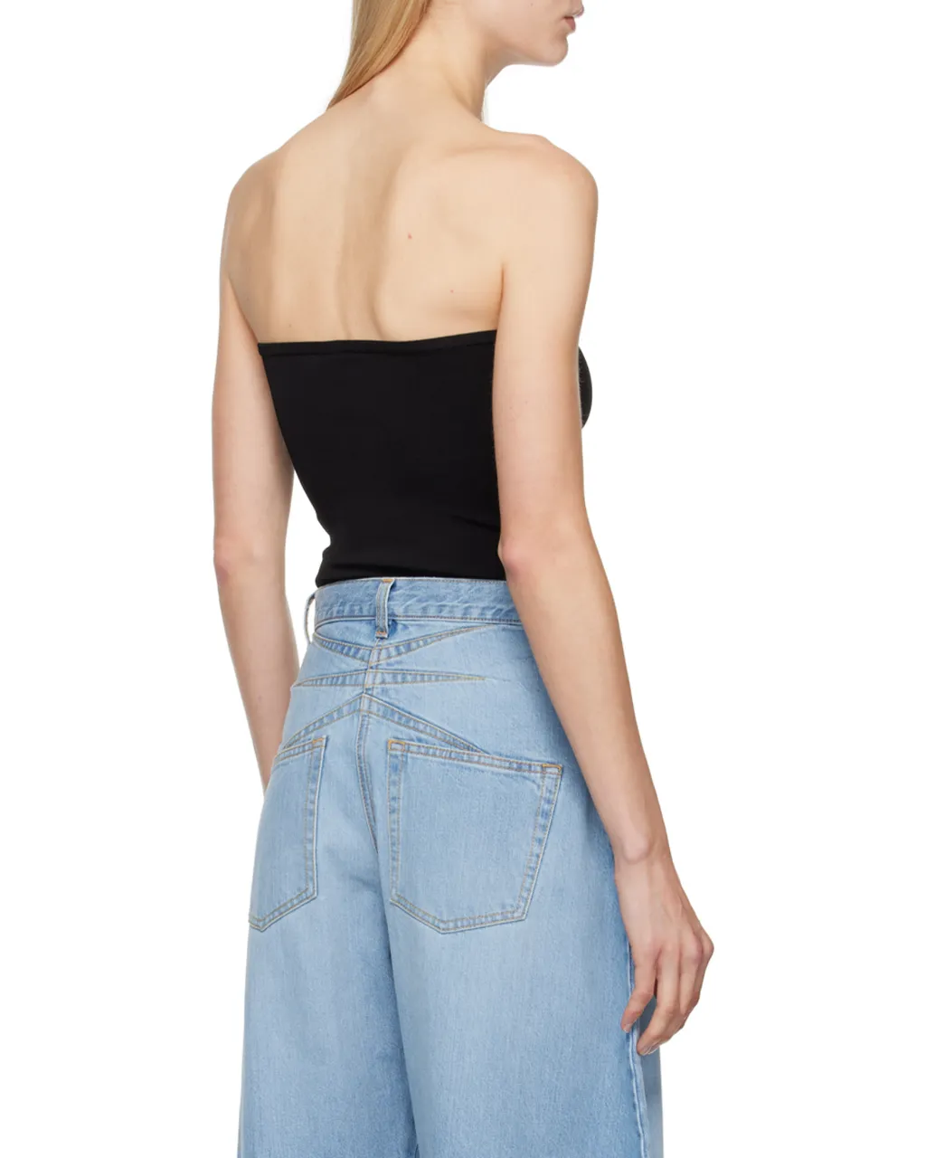 Stretch Knit Strapless Jumpsuit