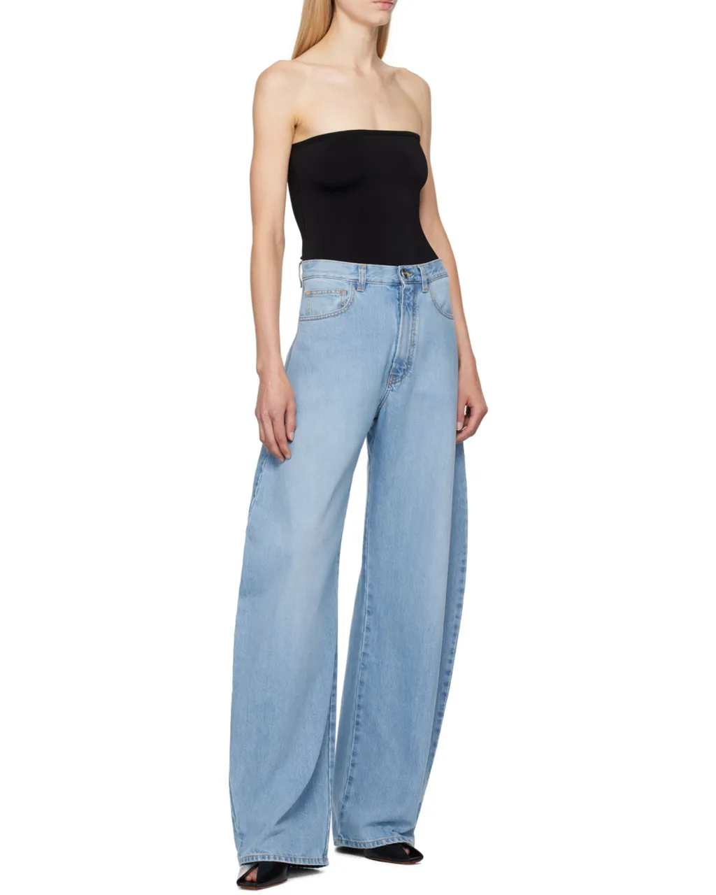 Stretch Knit Strapless Jumpsuit
