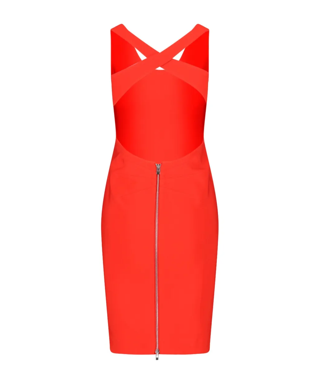 Crossback Sleeveless Midi Dress