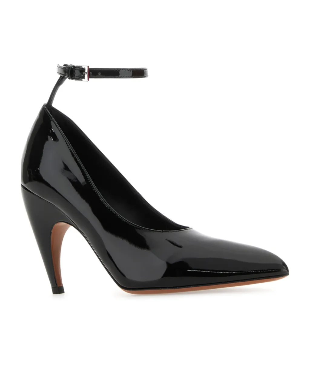 Ankle-Strap Shark Pumps