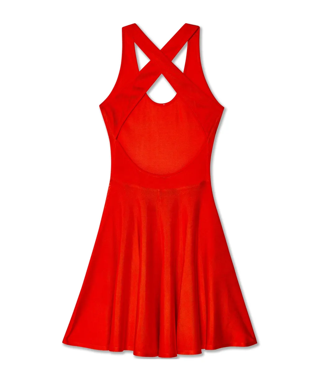 Criss-Cross Flared Minidress