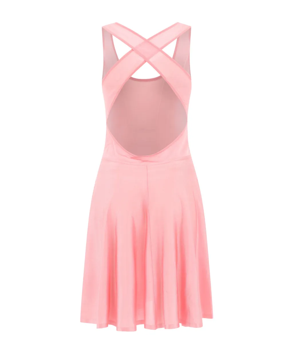 Criss-Cross Open Back Mini Dress