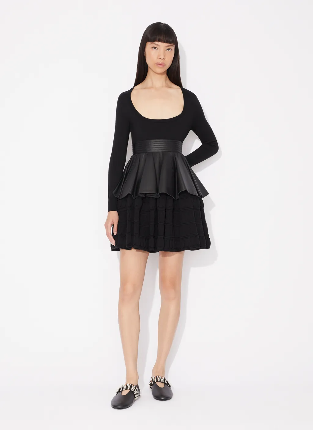Long-Sleeved Wool Dress