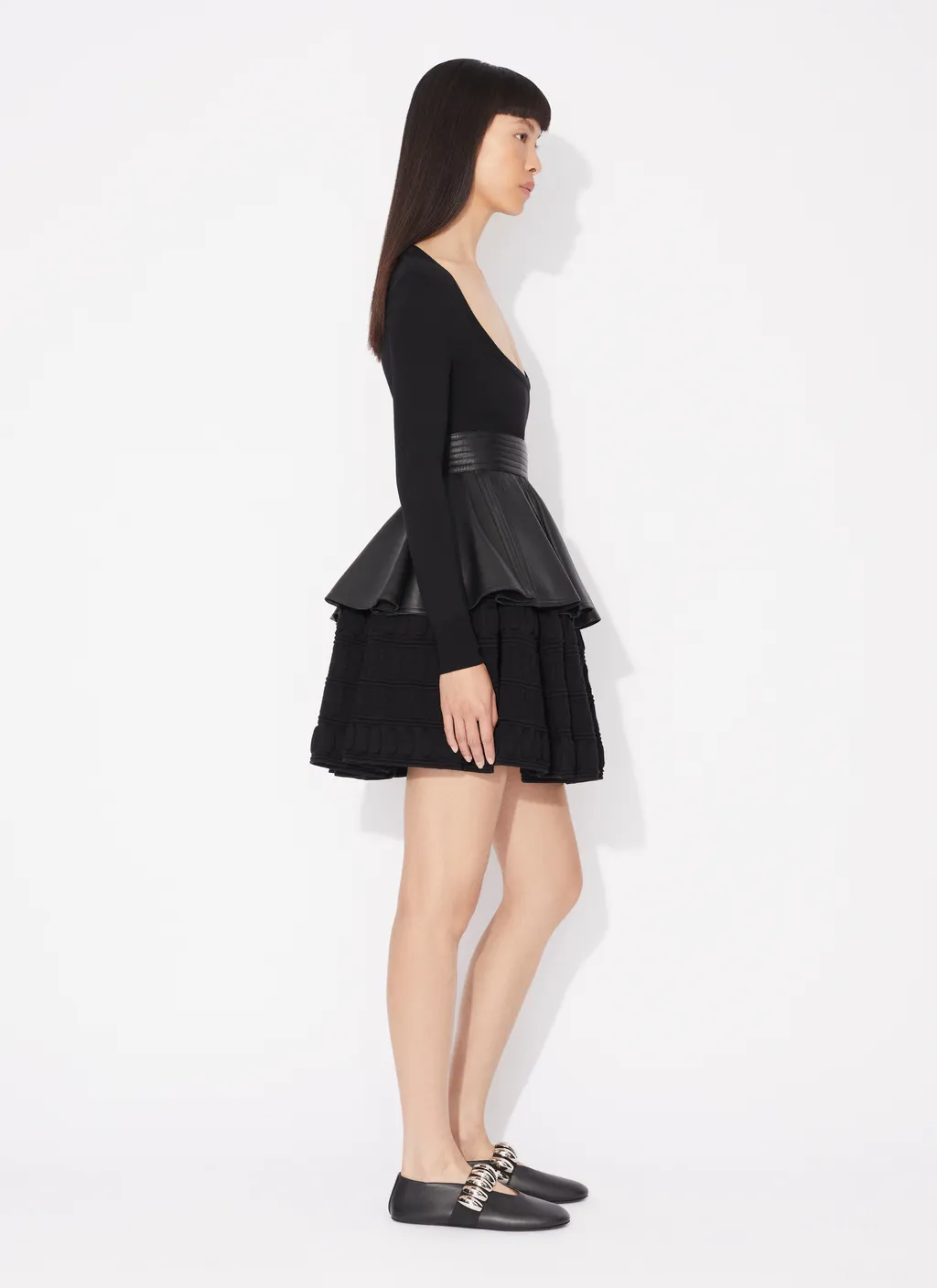 Long-Sleeved Wool Dress