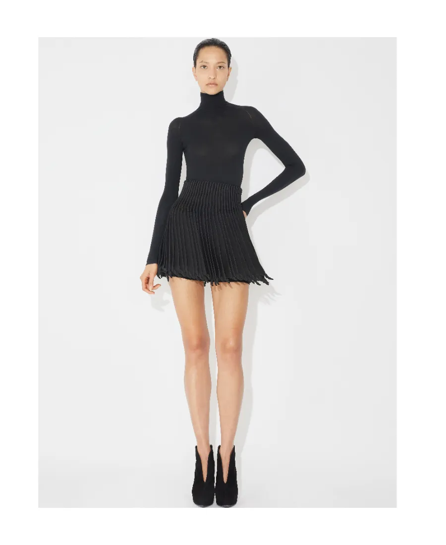 Knitted Pleated Skirt