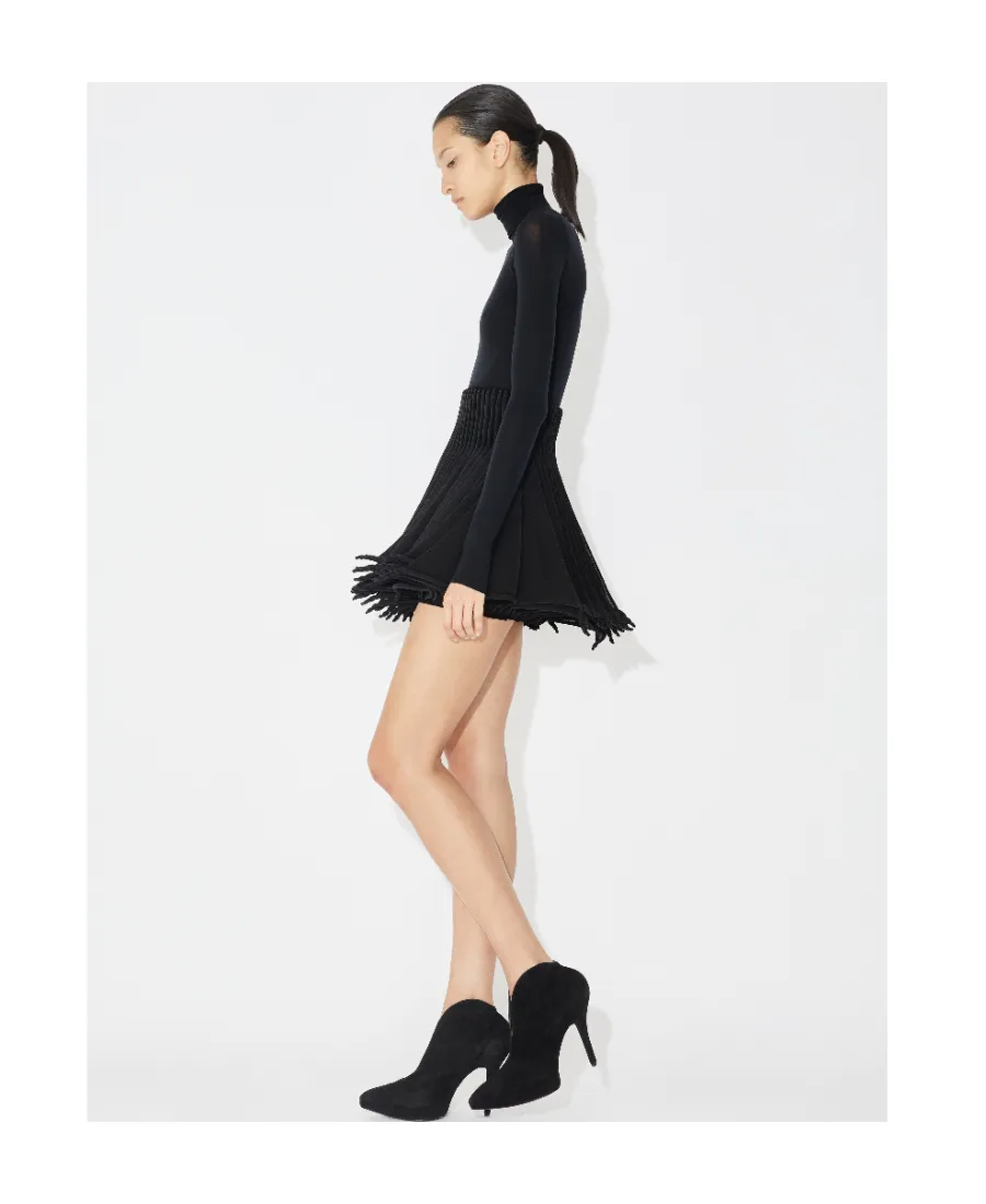 Knitted Pleated Skirt