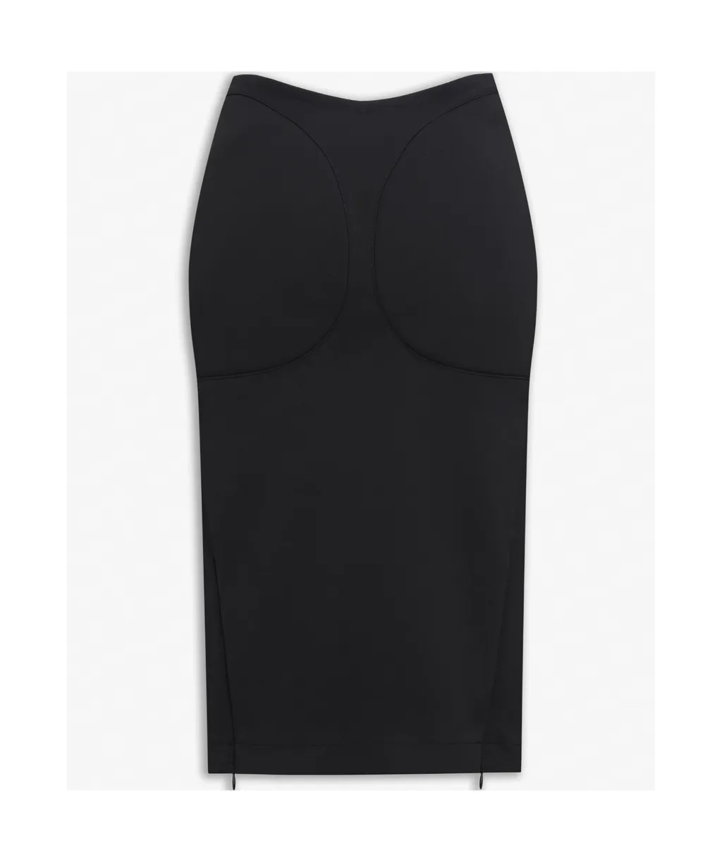 Upstitched Circle Midi Pencil Skirt