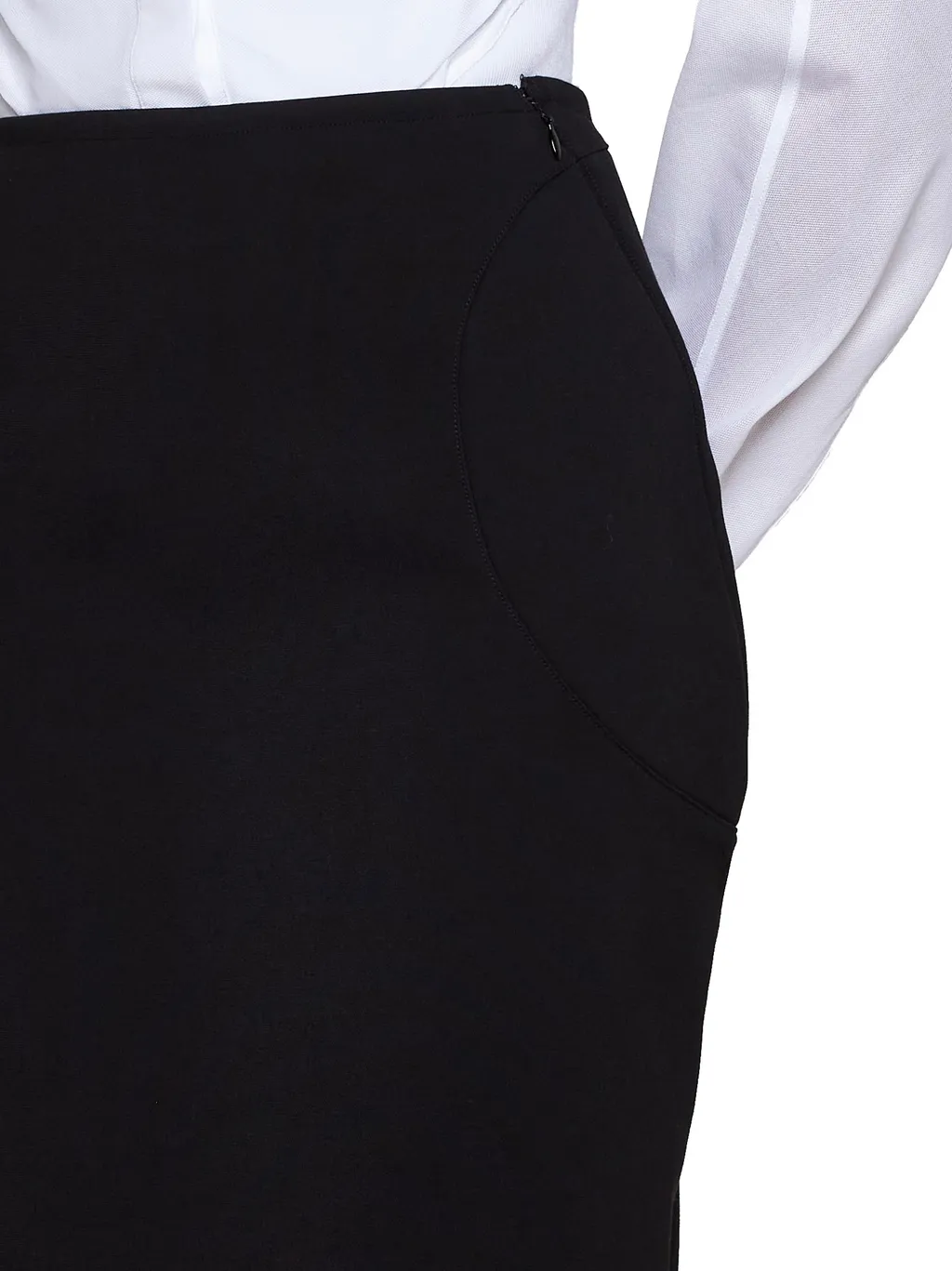 Upstitched Circle Midi Pencil Skirt