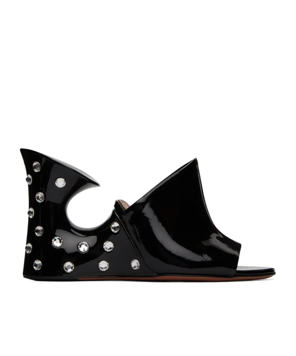 Rhinestone Decorative High-Heeled Muller Shoes