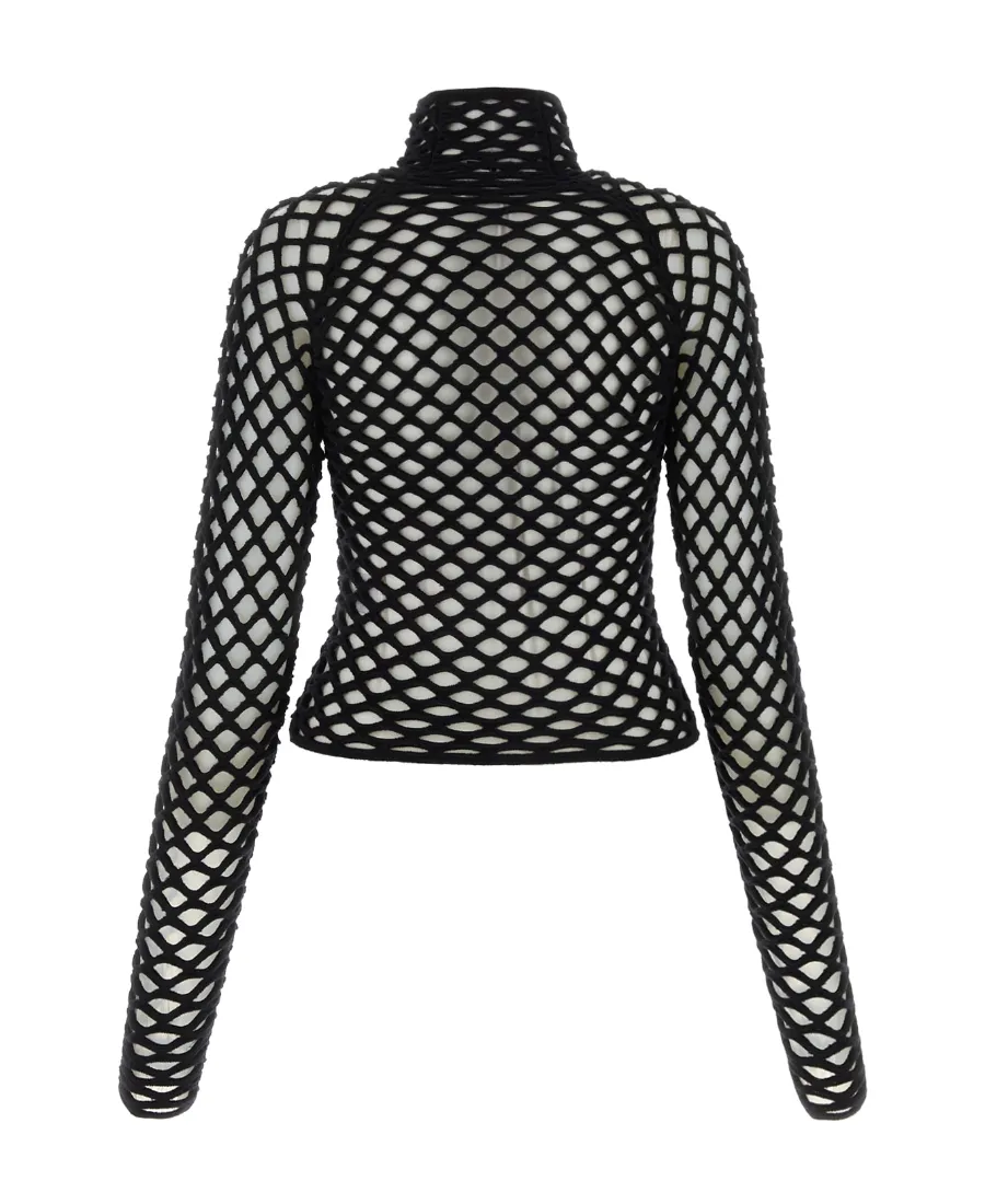 Knitted Turtleneck Cage Pullover