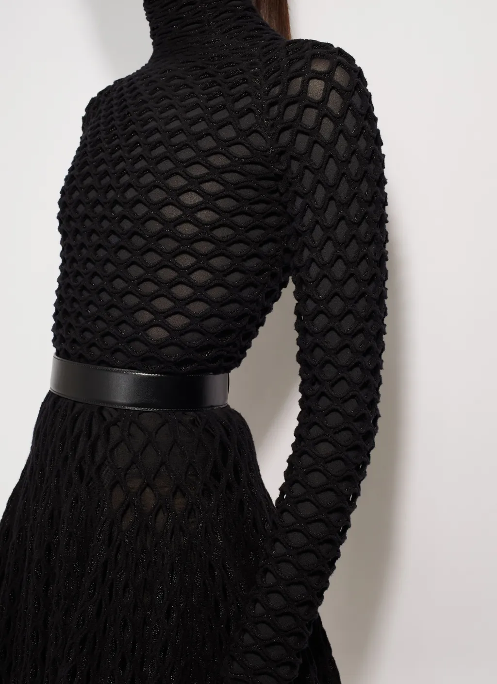 Knitted Turtleneck Cage Pullover