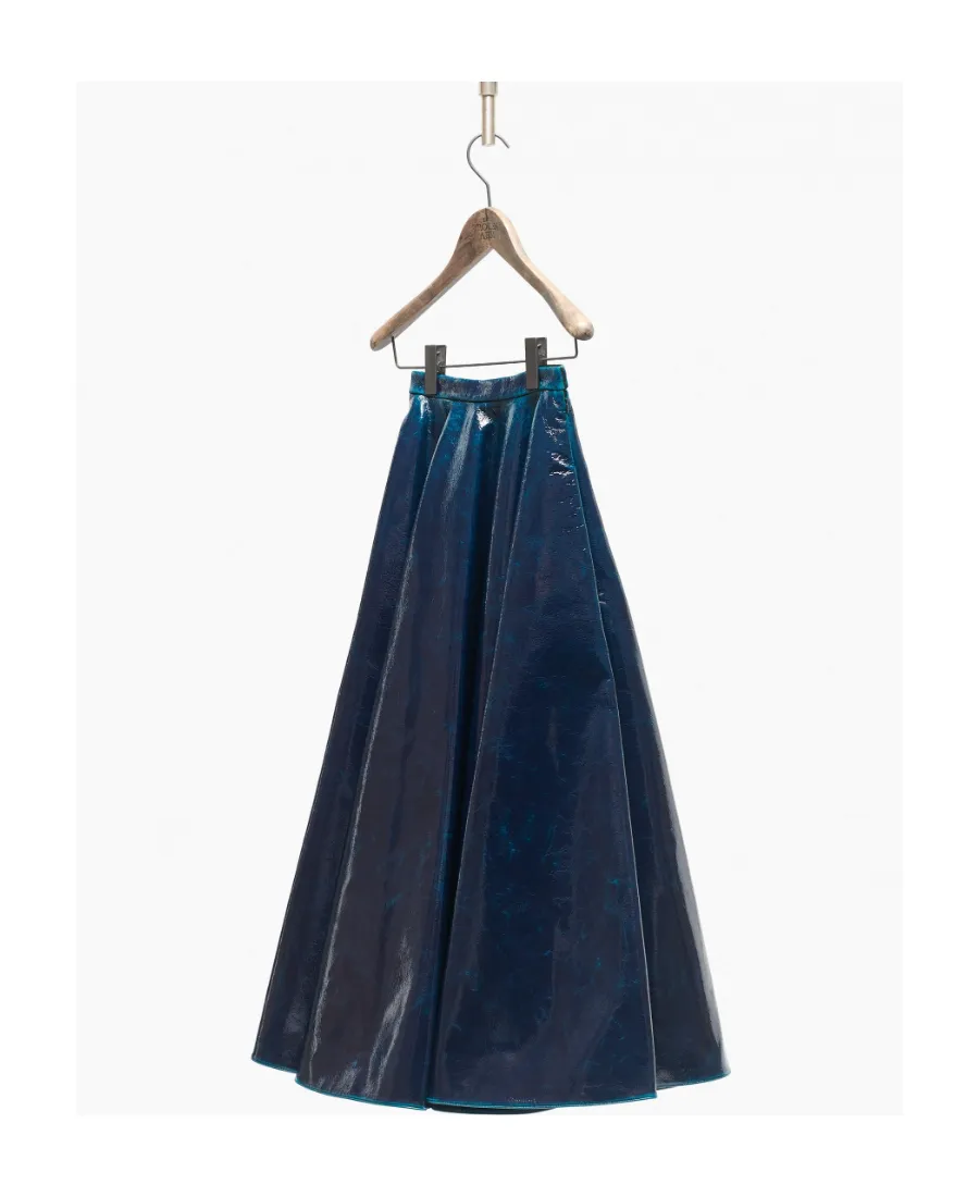 High-Waist Flared Midi Skirt
