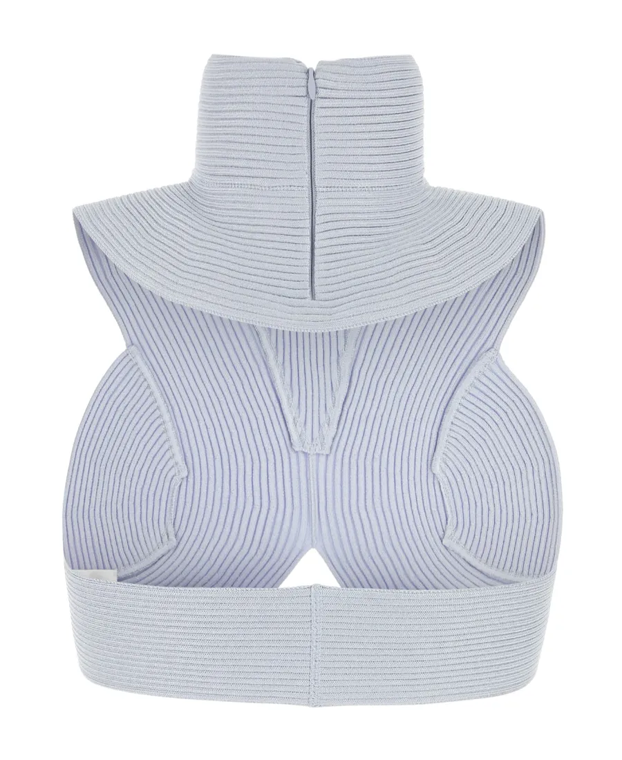 Maglia Open Back Cropped Knitted Top