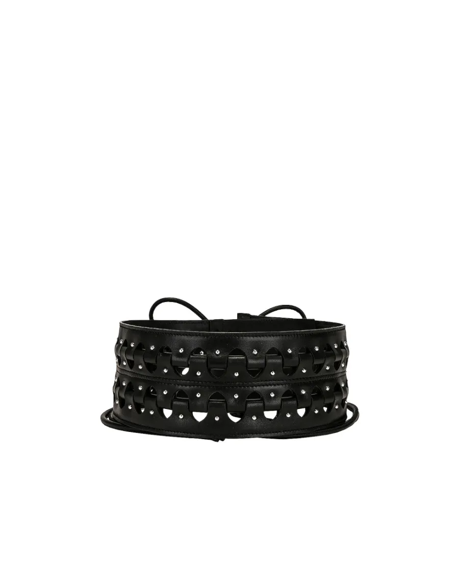 Bow-Embellished Cut Out Belt