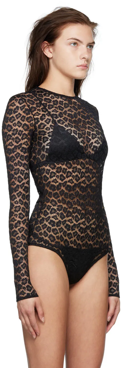 Leopard Print Lace Bodysuit
