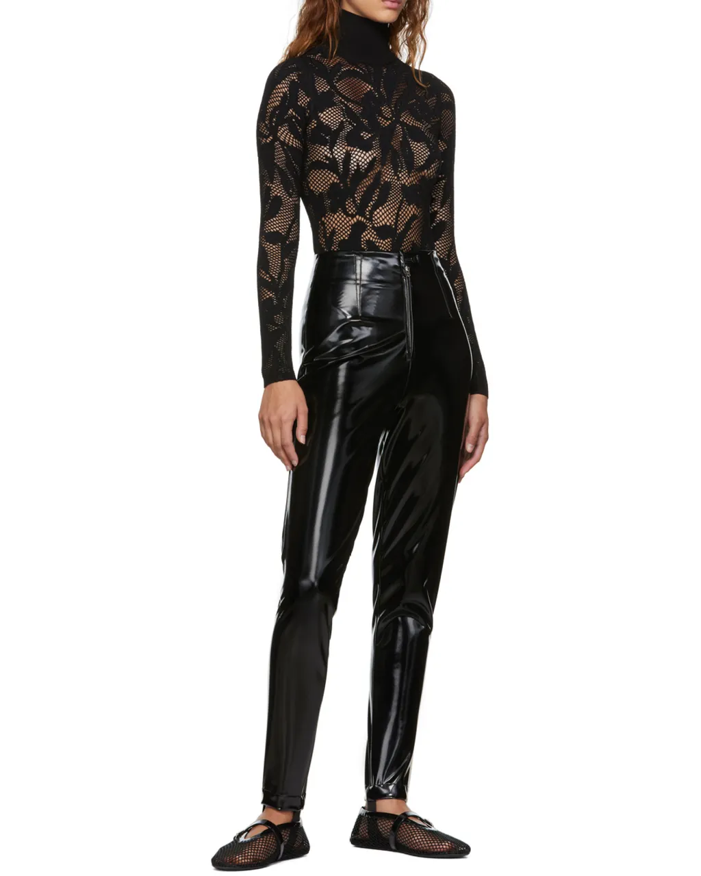 High Shine Stirrup Hem Pants