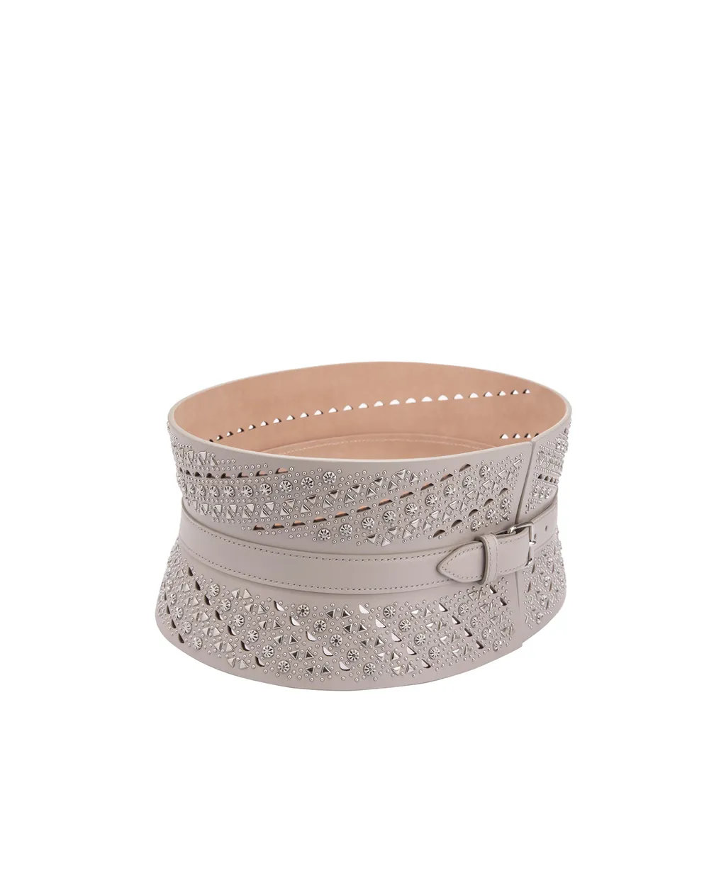 Stud-Embellished Buckled Belt