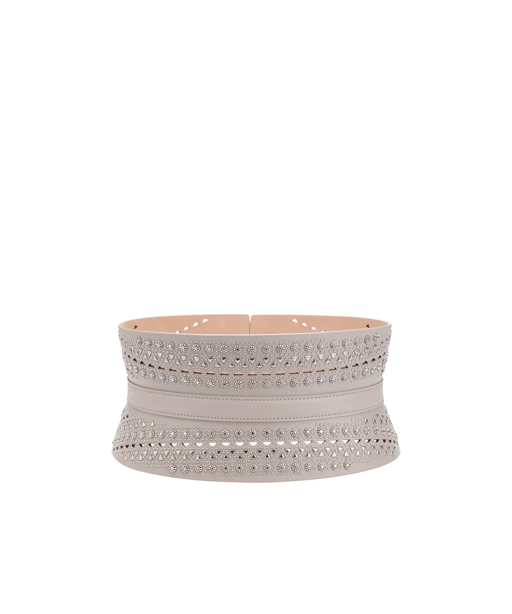 Stud-Embellished Buckled Belt