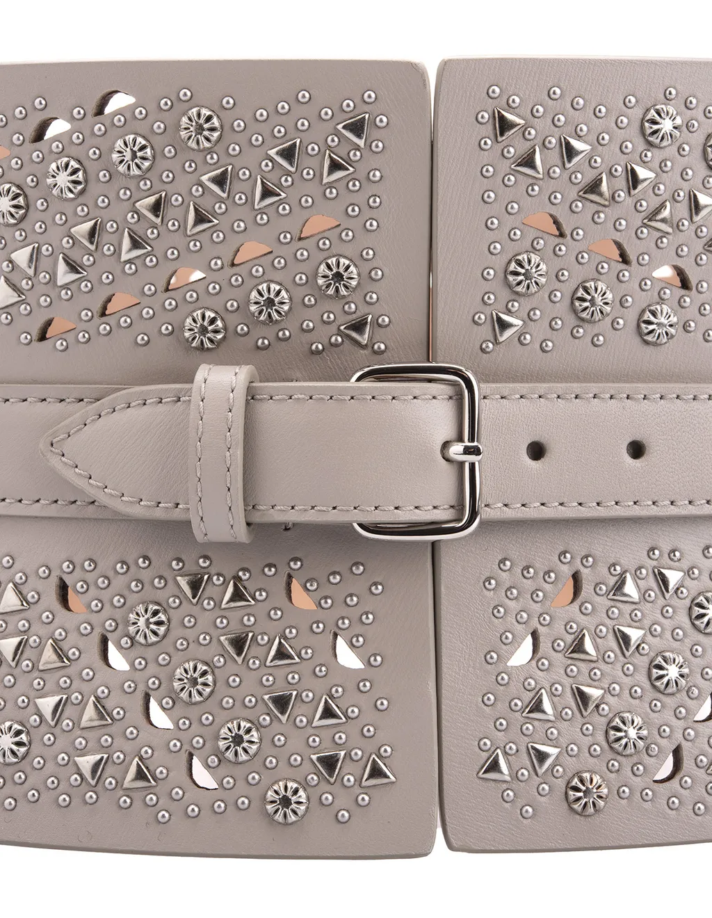 Stud-Embellished Buckled Belt