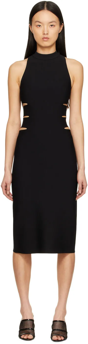 Hollow-Out Medium-Length Dress