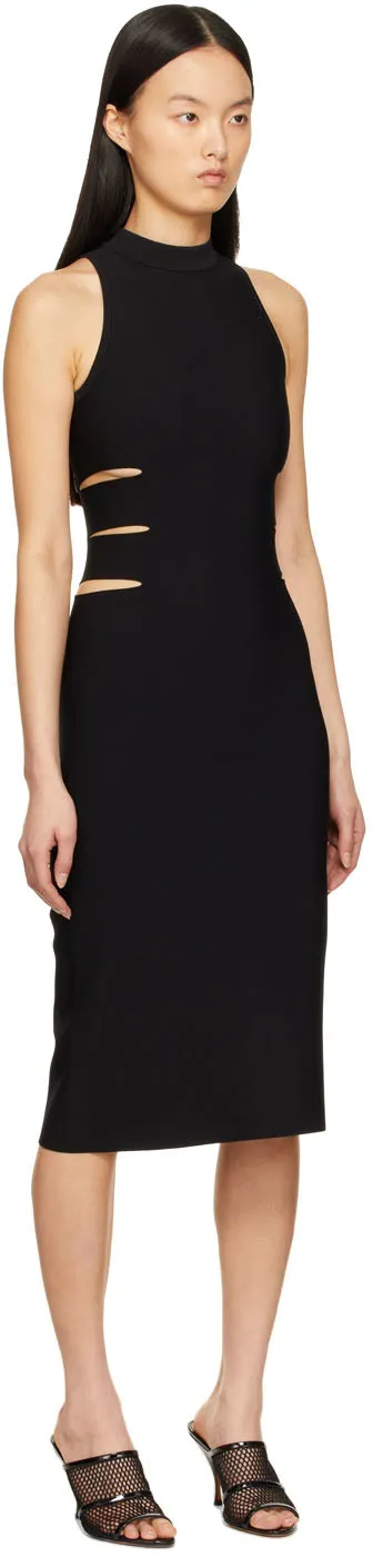 Hollow-Out Medium-Length Dress