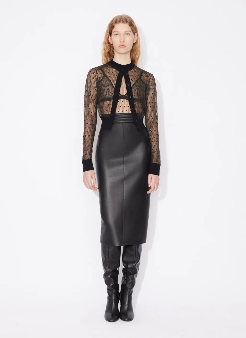 Leather Midi Skirt