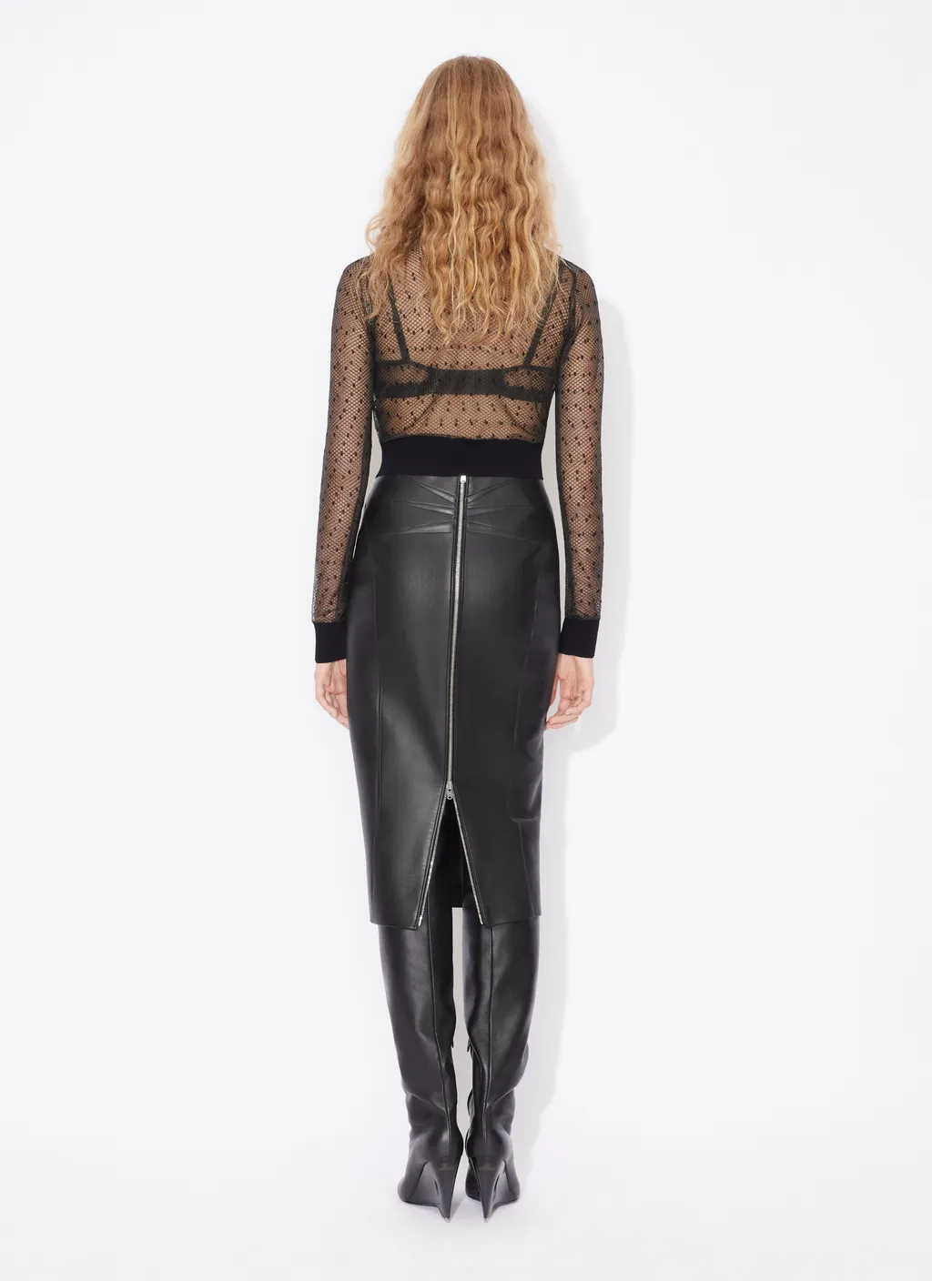 Leather Midi Skirt