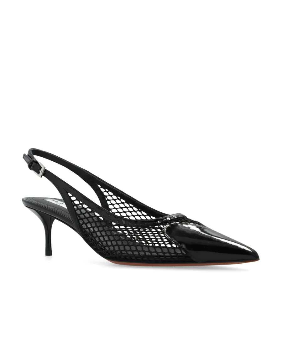 Heart 55Mm Slingback Leather Pumps