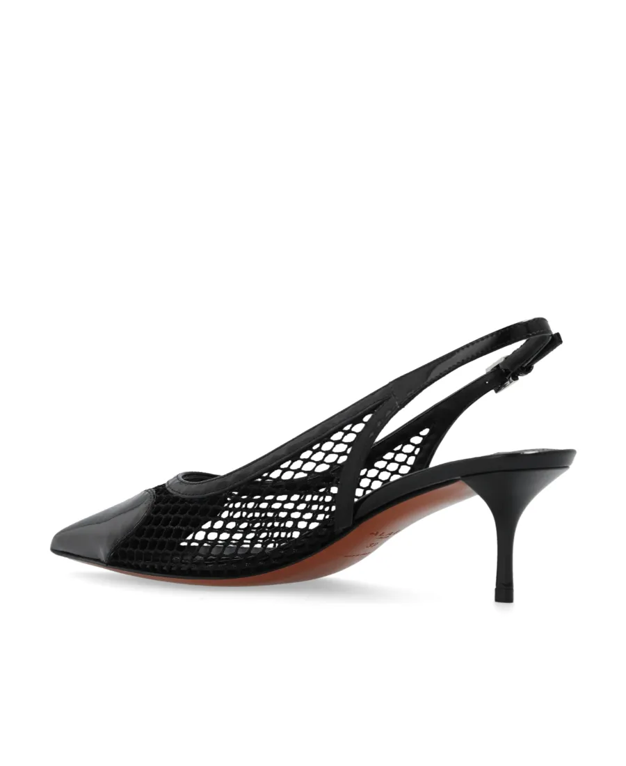 Heart 55Mm Slingback Leather Pumps