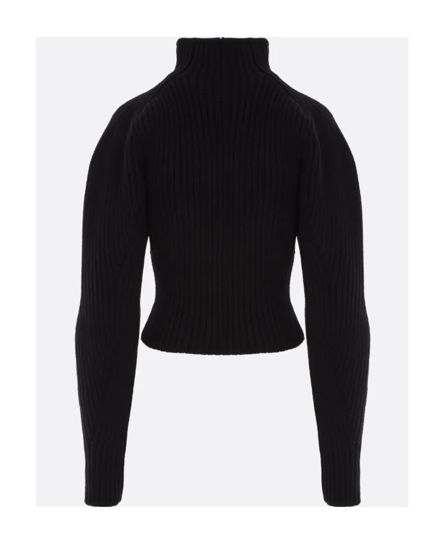 High Neck Drop Shoulder Jumper