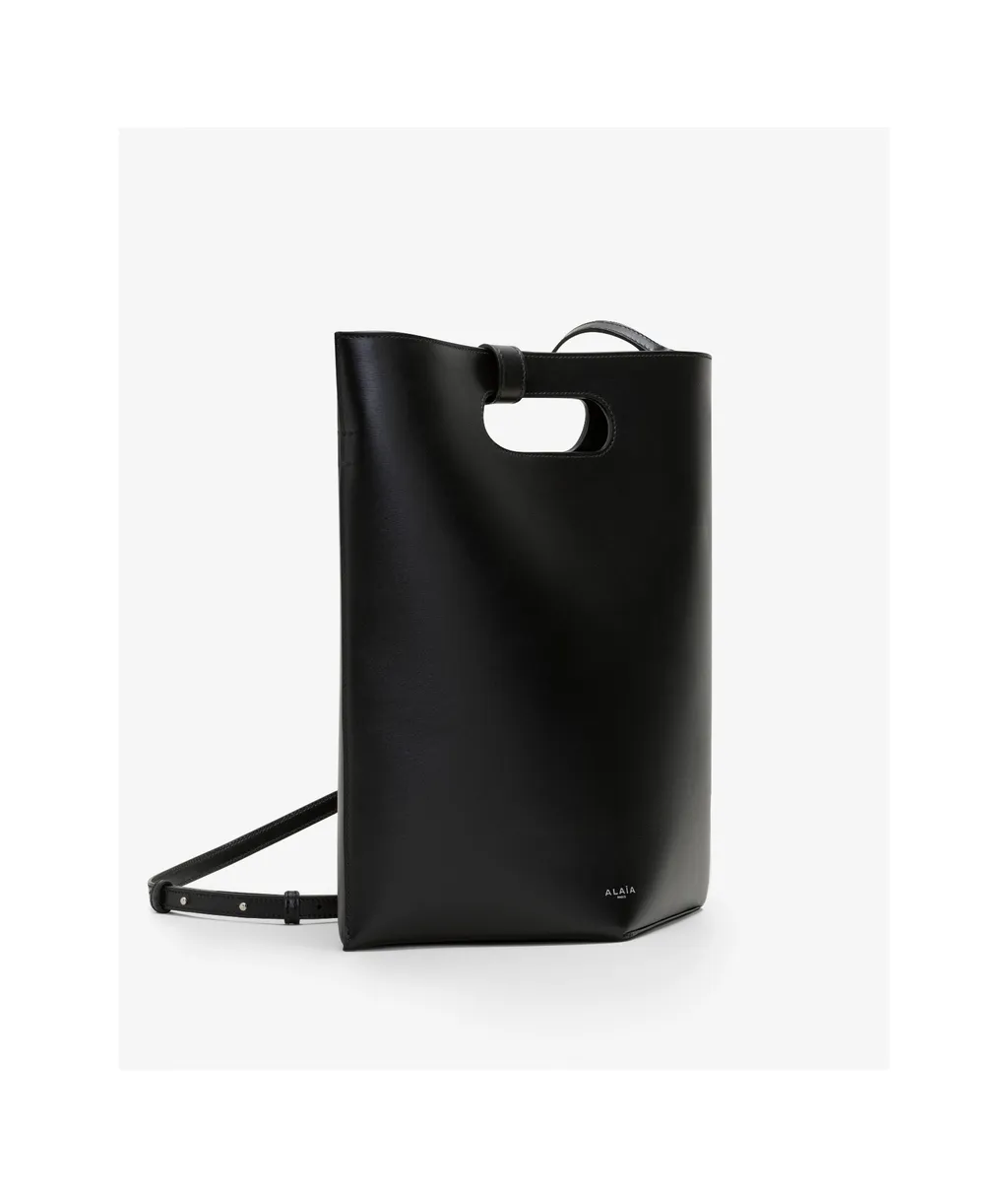 Logo-Stamp Leather Tote Bag