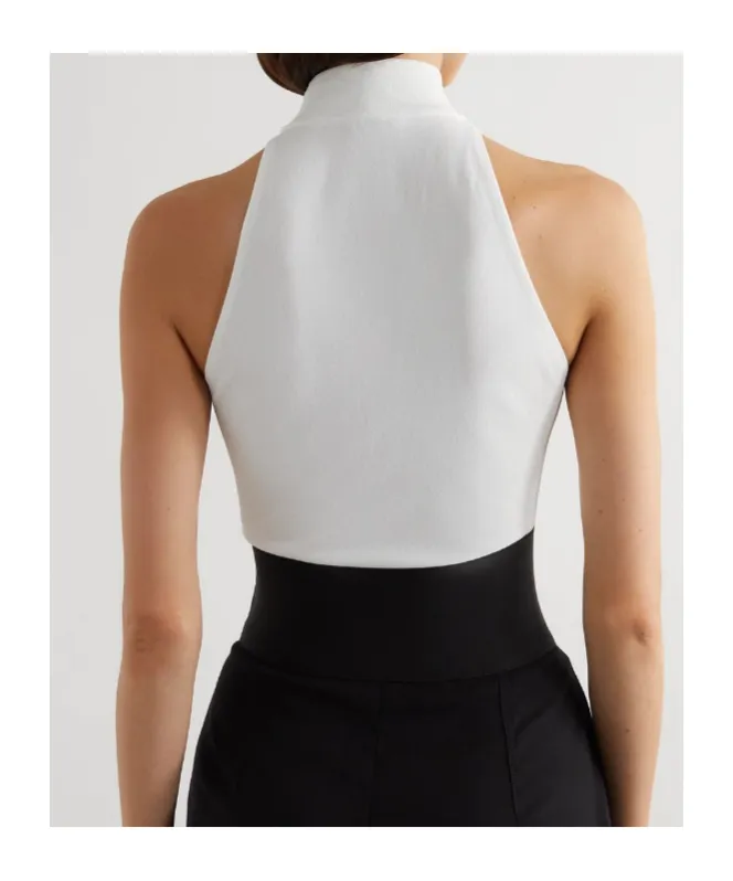 High-Neck Sleeveless Bodysuit