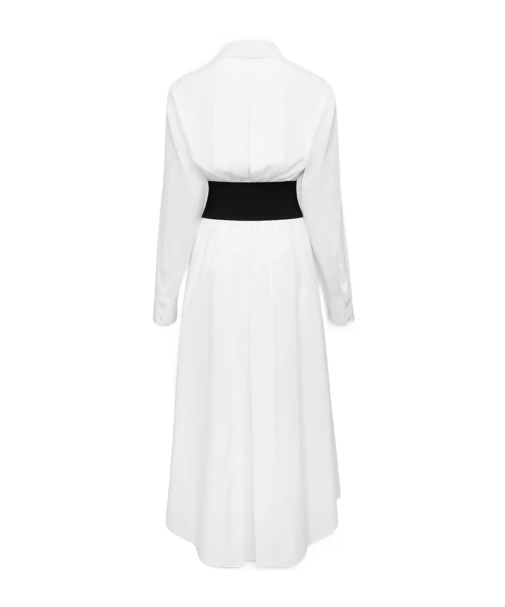 Belted Poplin Shirt Dress