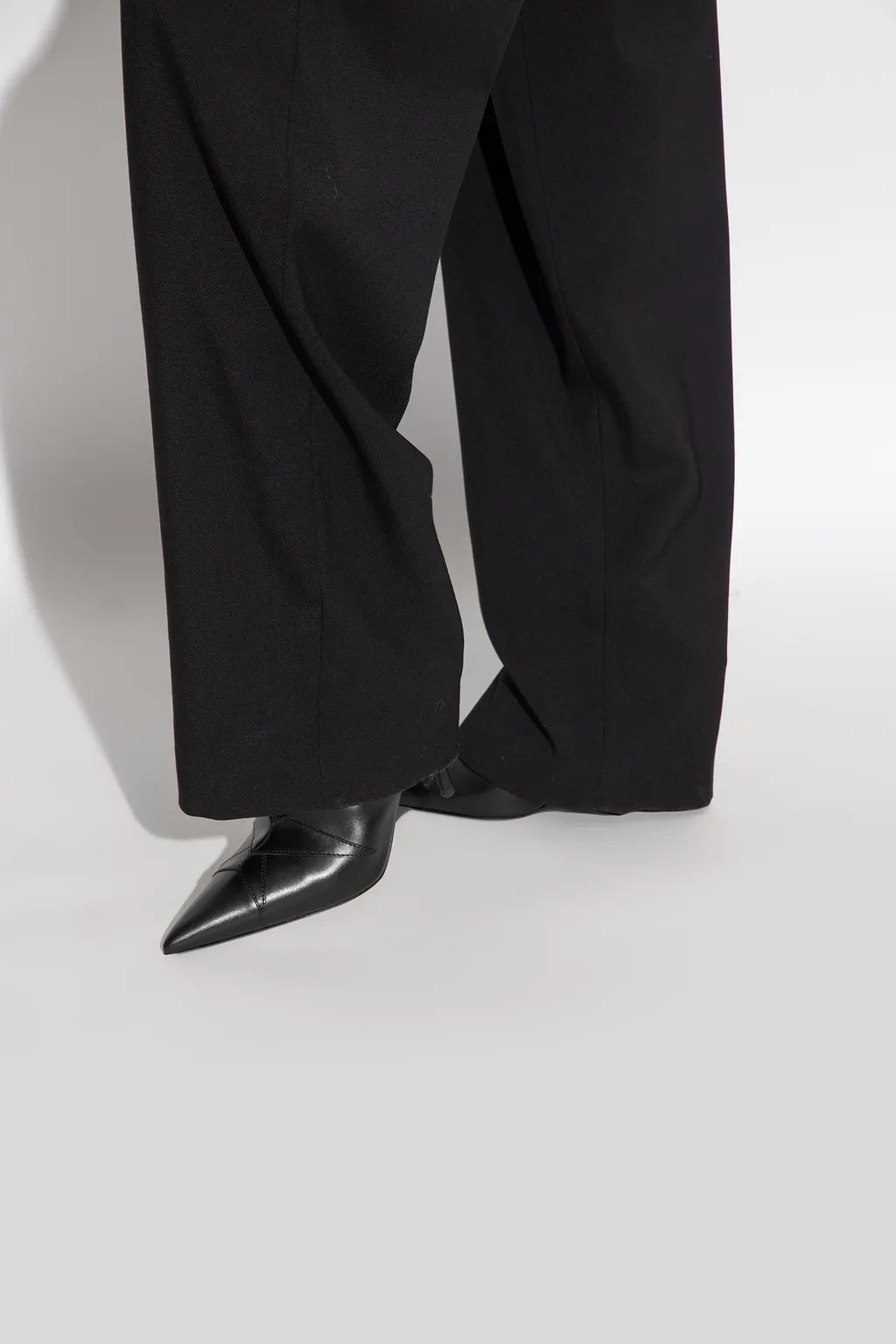 Panel-Detailing Leather Ankle Boots