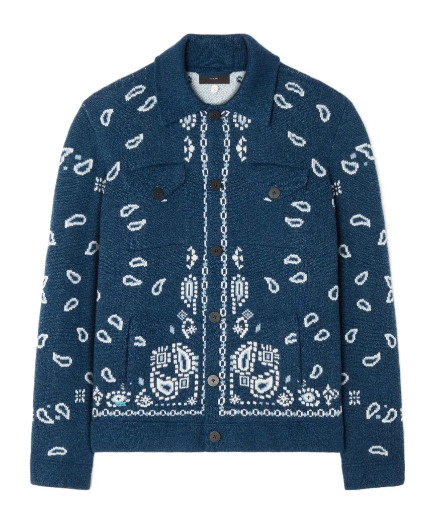Bandana Jacquard Cardigan
