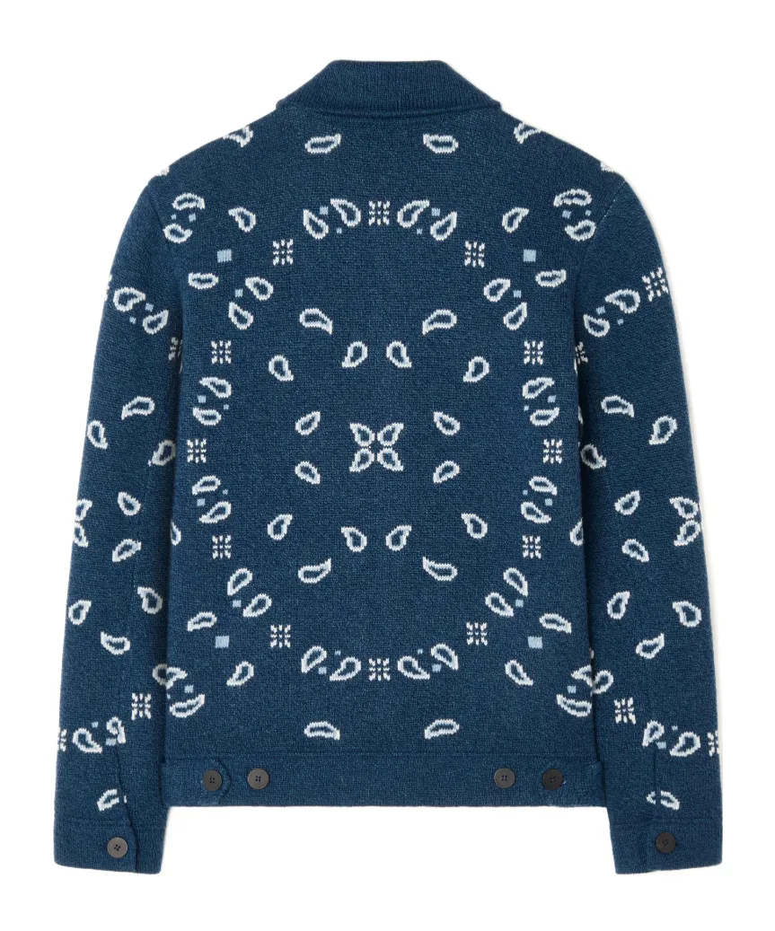 Bandana Jacquard Cardigan