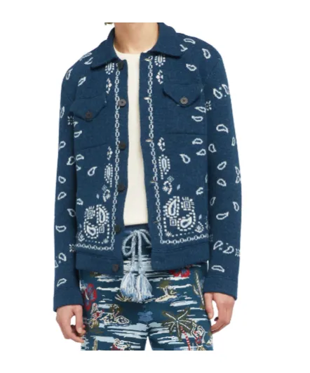Bandana Jacquard Cardigan