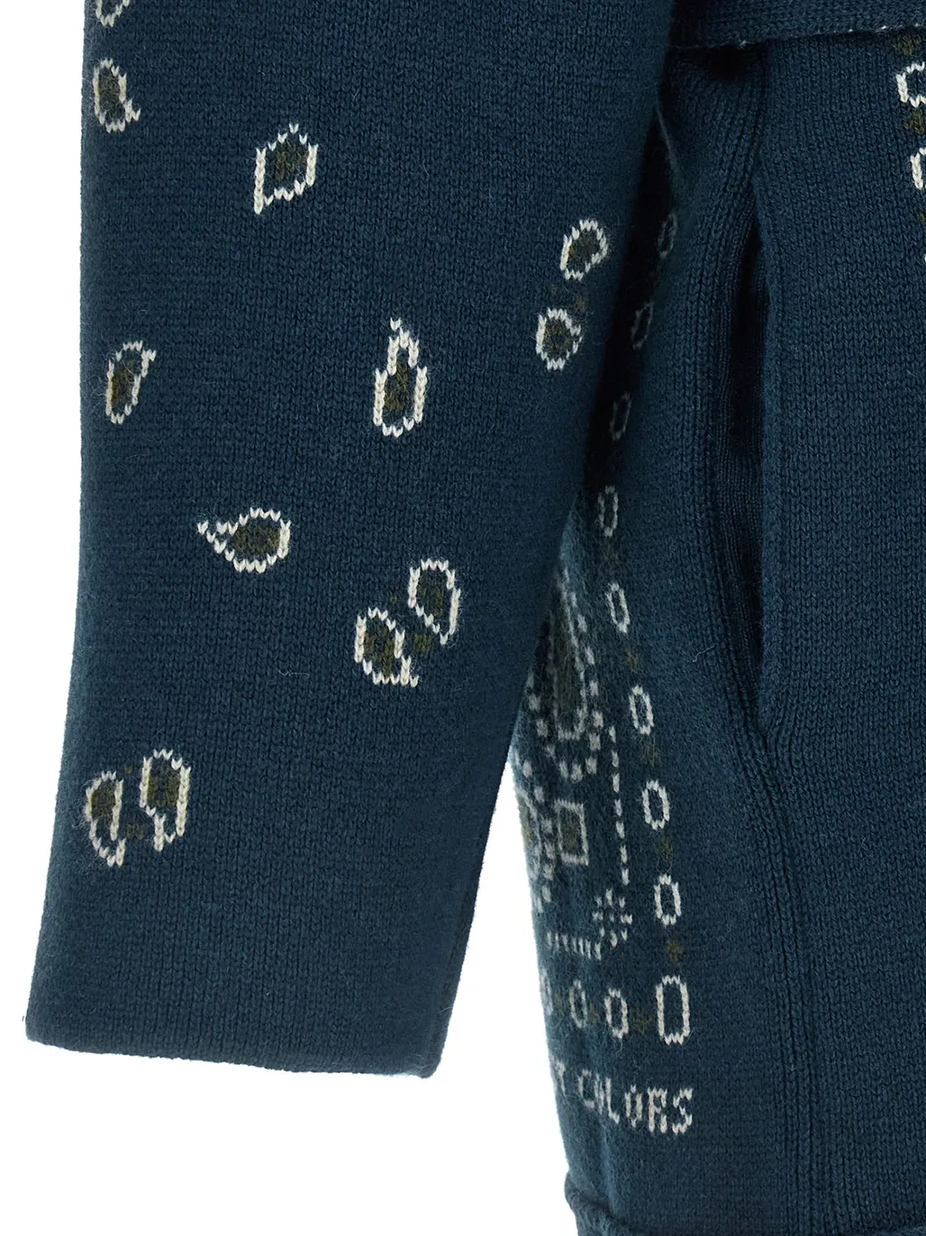 Bandana Jacquard Fringed Cardigan