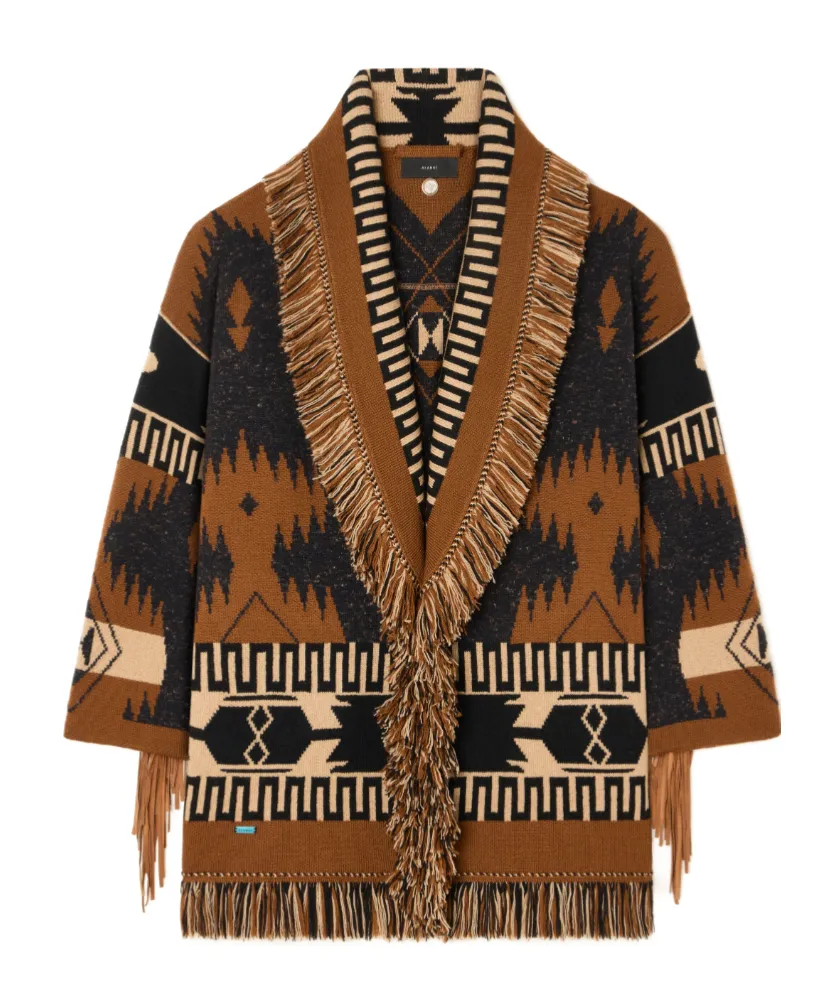 Dreamscape Fringed Knit Cardigan