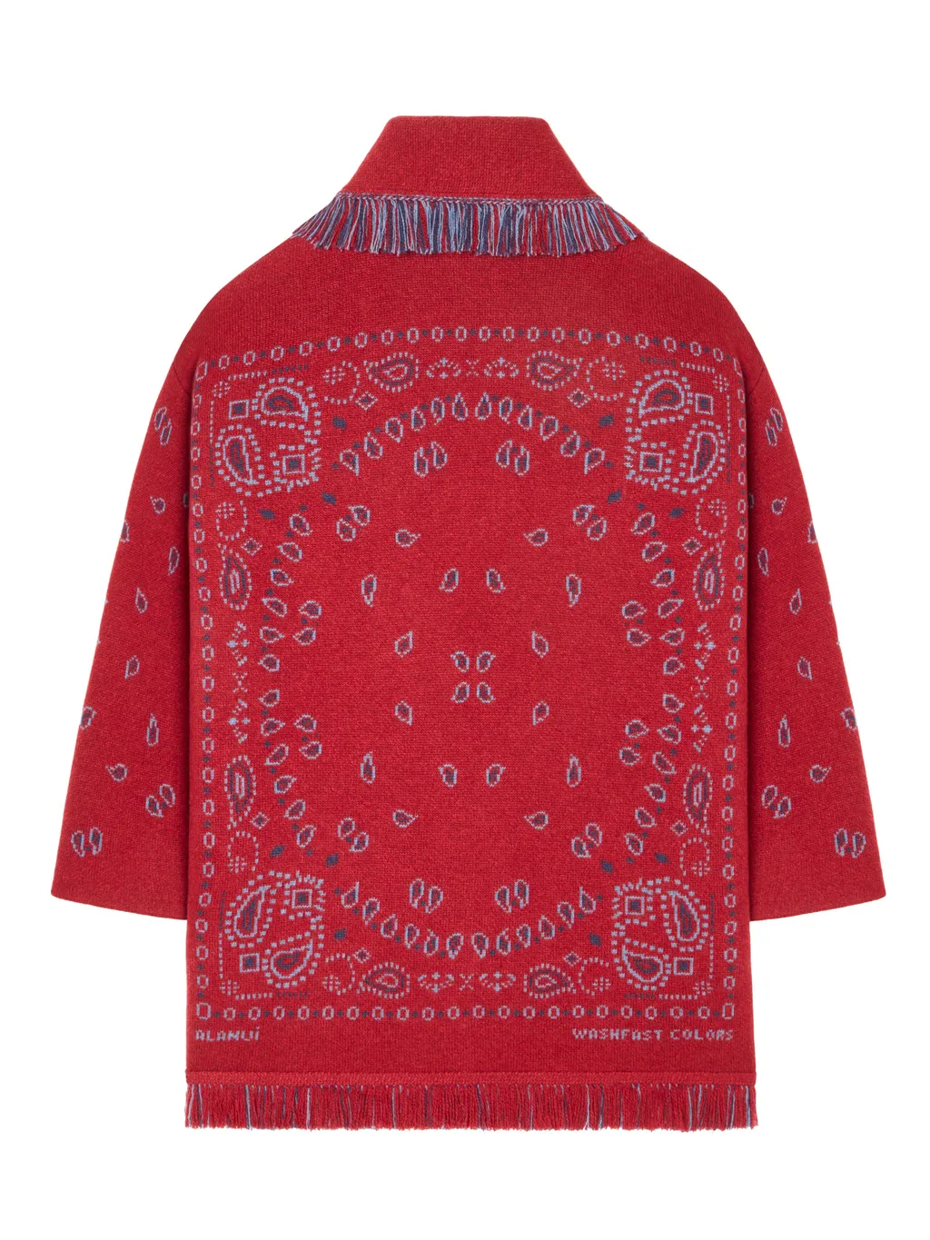 Bandana Jacquard Fringed Cardigan