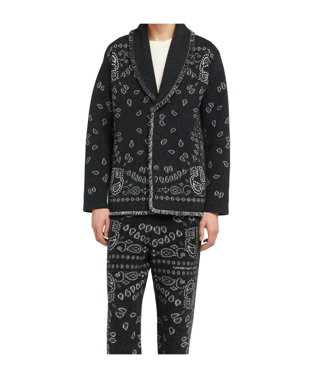 Bandana Jacquard Cardigan