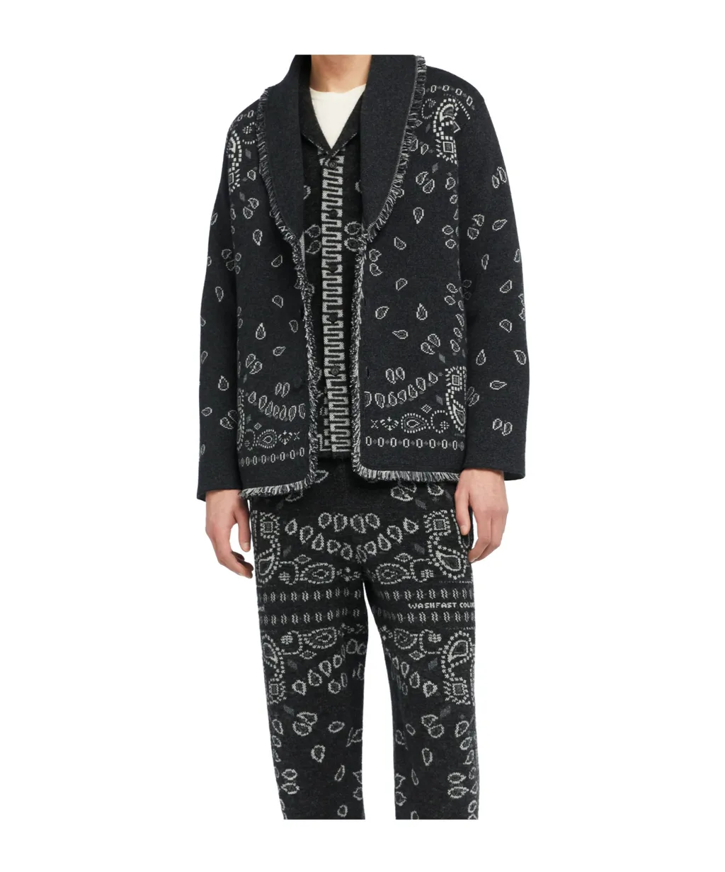 Bandana Jacquard Cardigan