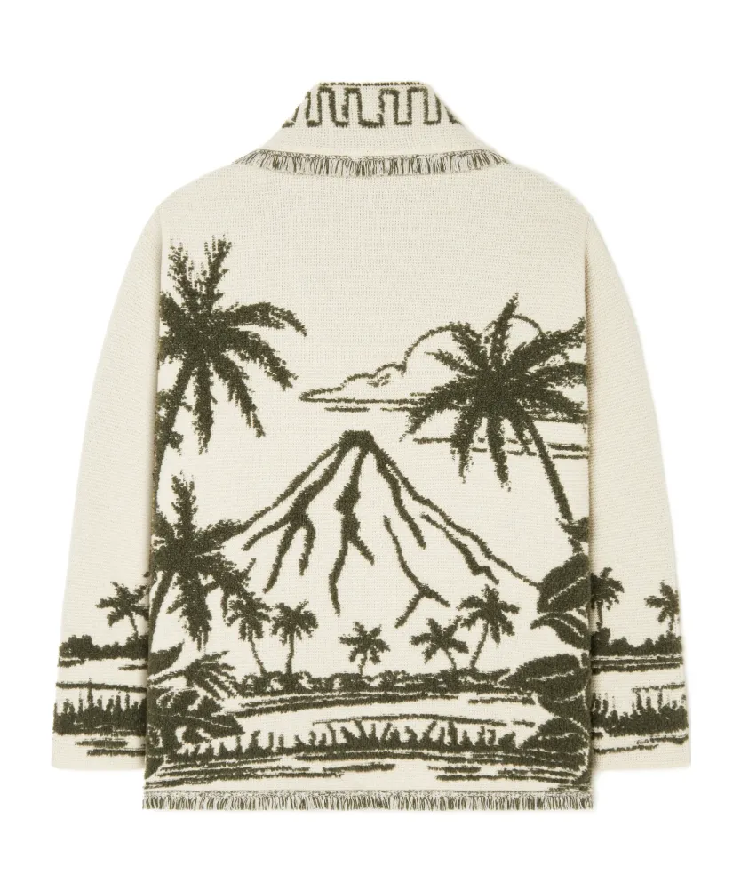 Palm-Tree Fringed Cardigan