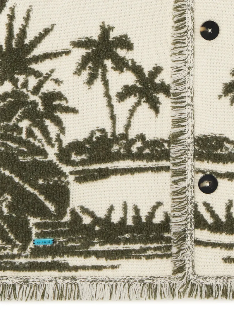 Palm-Tree Fringed Cardigan