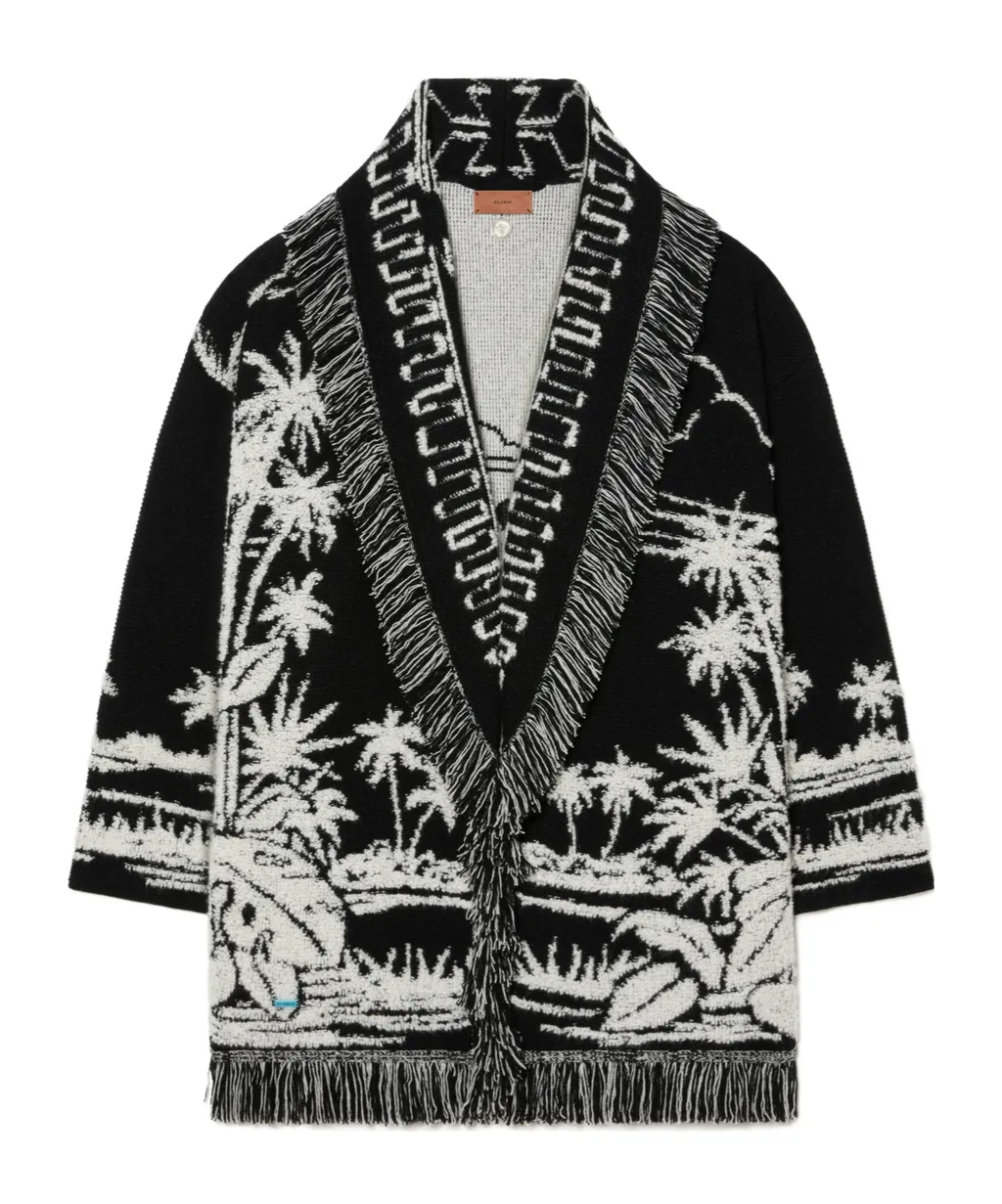 Palm Grove Tales Fringe Cardigan