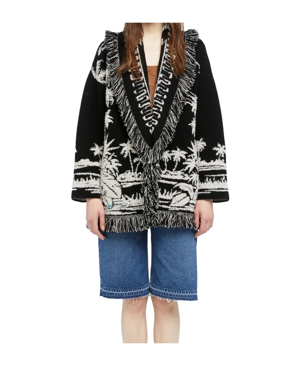 Palm Grove Tales Fringe Cardigan