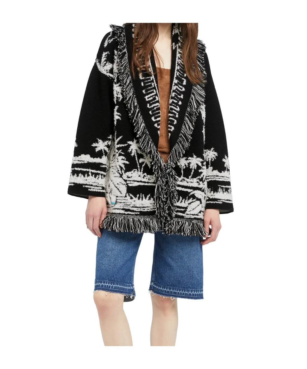 Palm Grove Tales Fringe Cardigan
